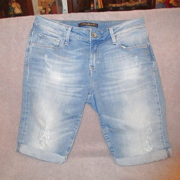 Mavi Karly Mid Rise Bermuda Shorts Women's Size 29 Stretch Denim Mid Rise Jorts - Picture 1 of 11